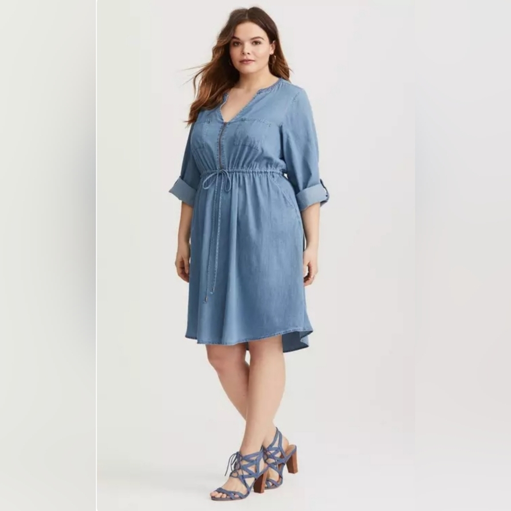 Torrid Light Blue Denim Top